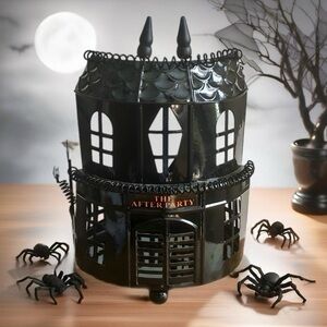 Yankee Candle 2016 Boney Bunch After Party Haunted House Metal Jar Candle Holder